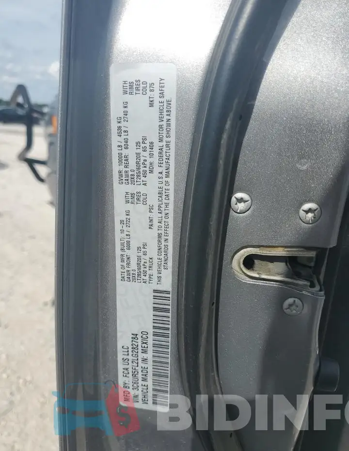 3C6UR5FL2LG282784 Photo# 12
