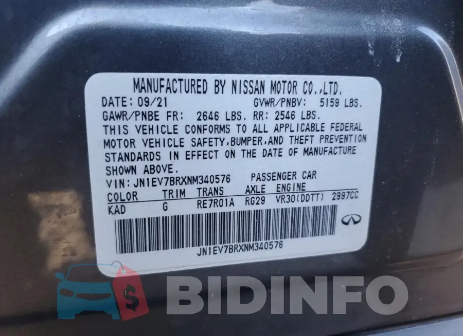 JN1EV7BRXNM340576 Photo# 12