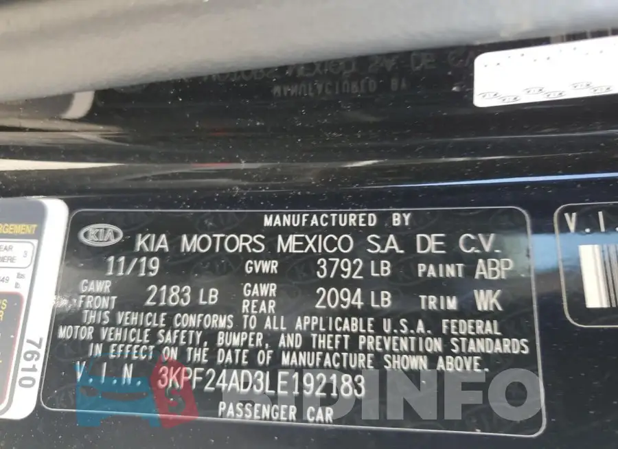 3KPF24AD3LE192183 Photo# 12