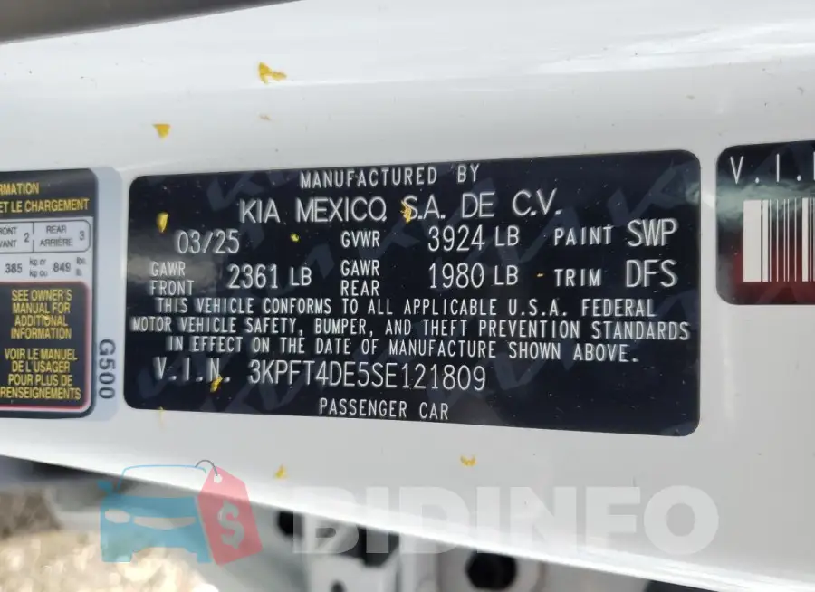 3KPFT4DE5SE121809 Photo# 13