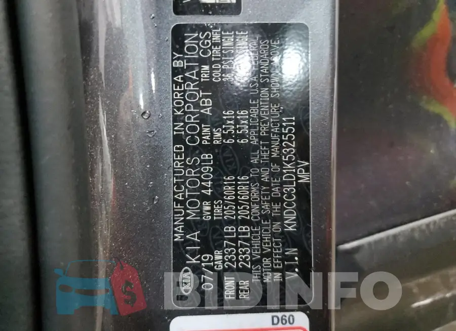 KNDCC3LD1K5325511 Photo# 13