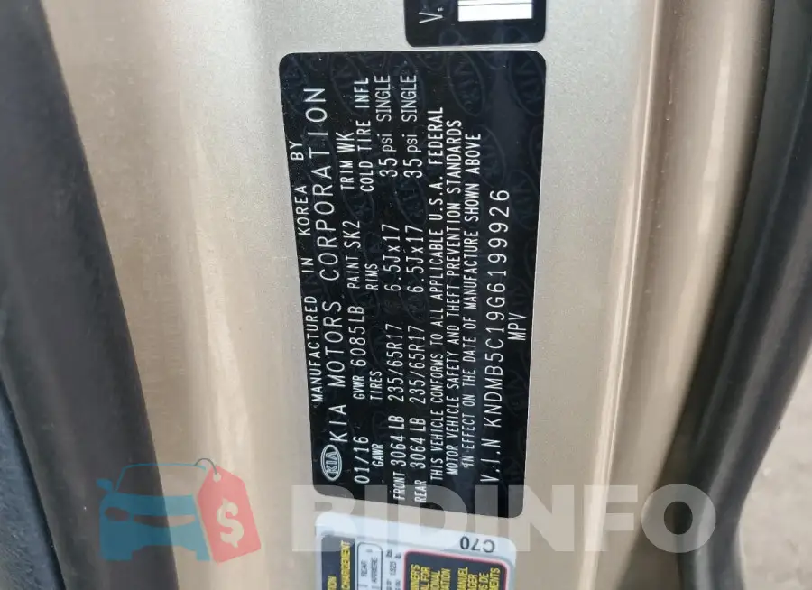 KNDMB5C19G6199926 Photo# 13
