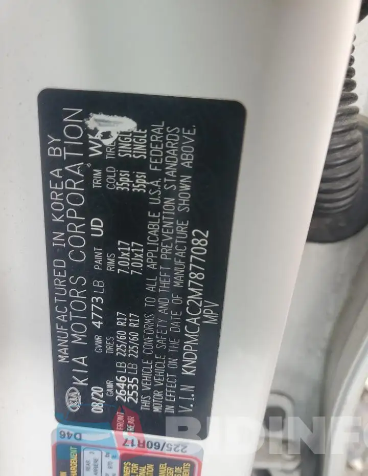 KNDPMCAC2M7877082 Photo# 13