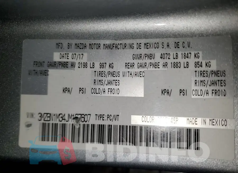 3MZBN1M34JM167607 Photo# 13