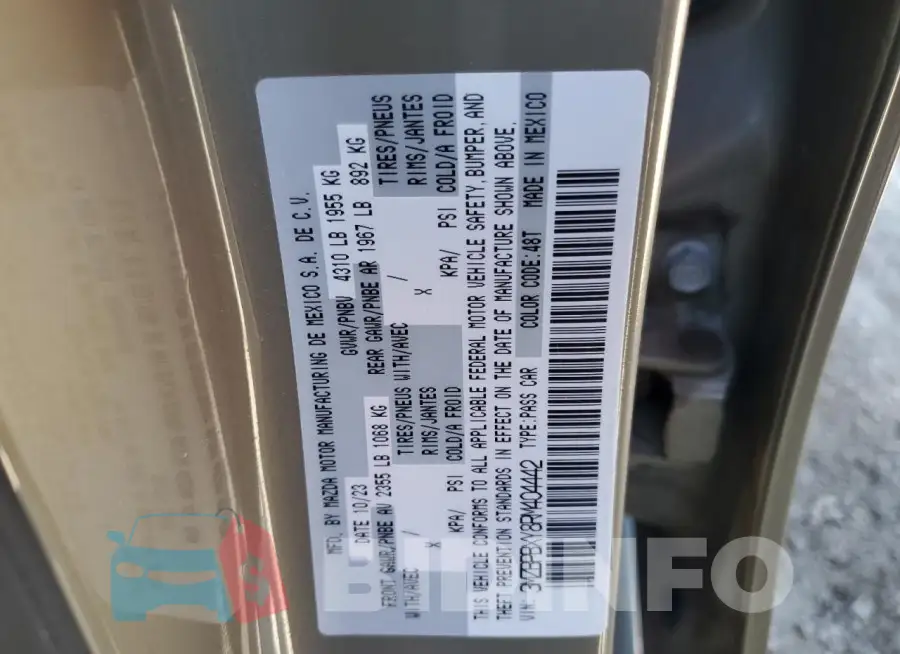 3MZBPBXY8RM404442 Photo# 12