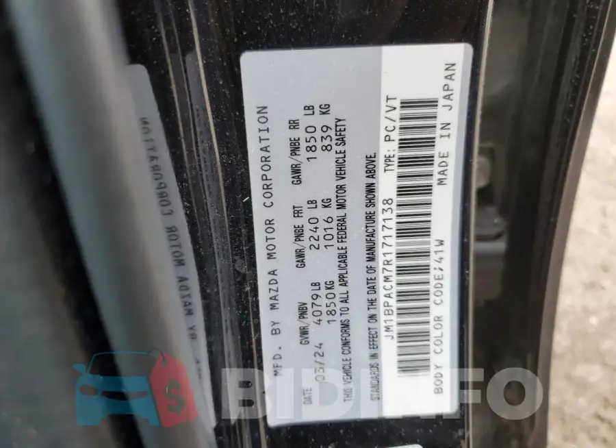 JM1BPACM7R1717138 Photo# 13
