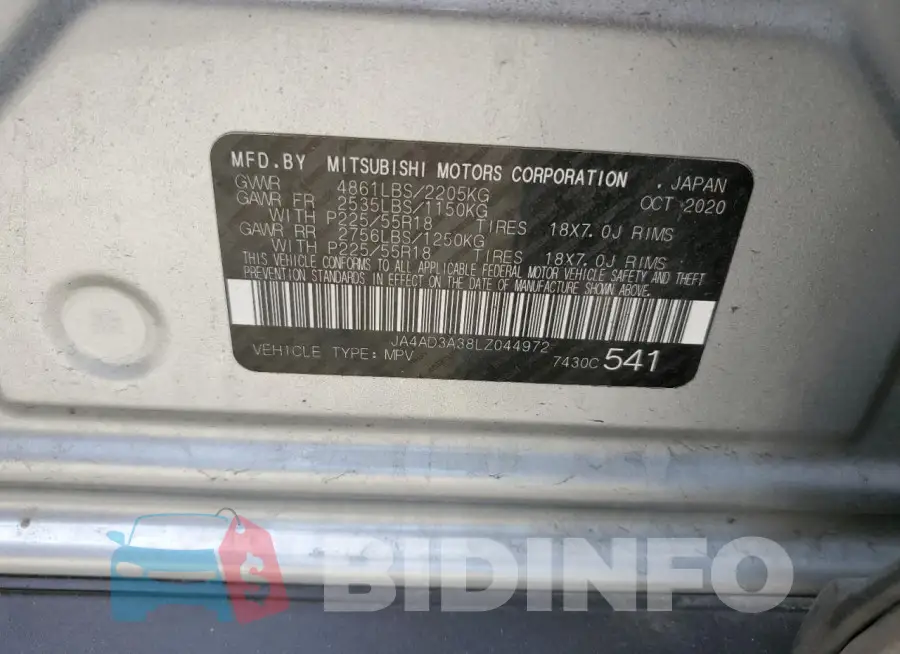 JA4AD3A38LZ044972 Photo# 13