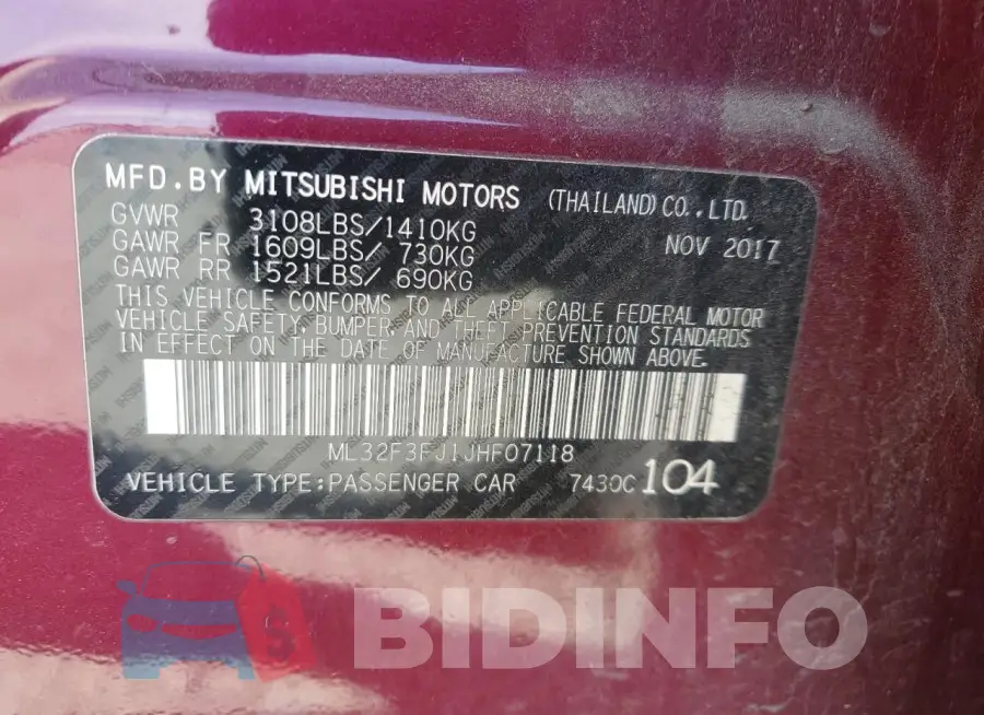 ML32F3FJ1JHF07118 Photo# 12