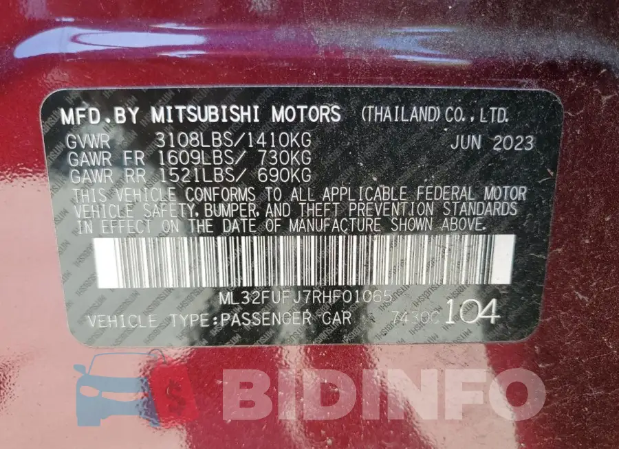 ML32FUFJ7RHF01065 Photo# 12