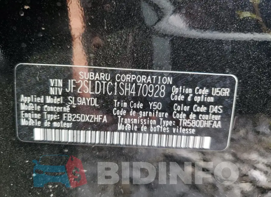JF2SLDTC1SH470928 Photo# 13