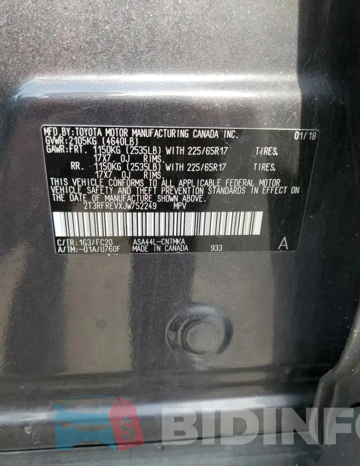 2T3RFREVXJW752249 Photo# 14