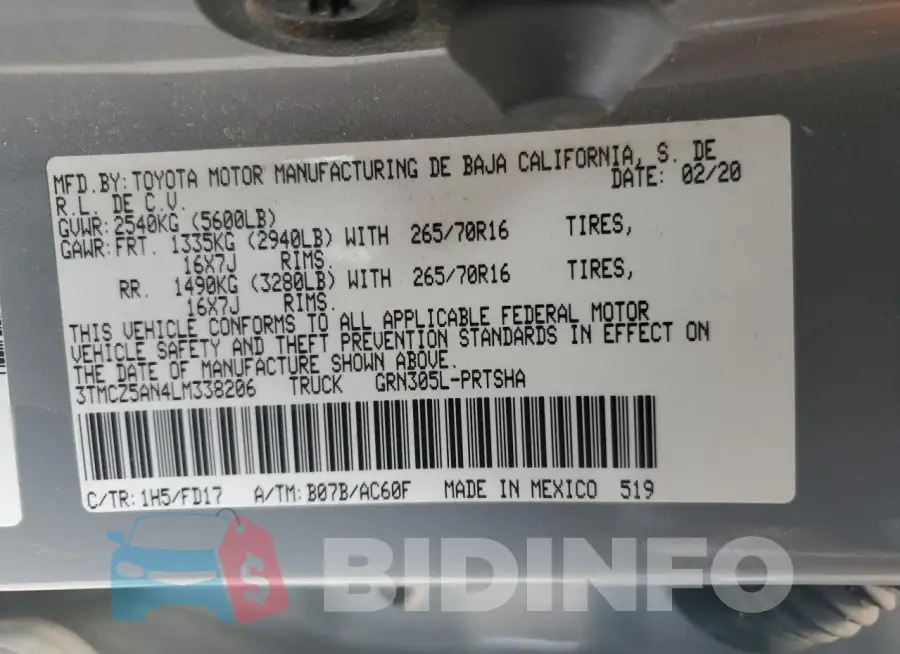 3TMCZ5AN4LM338206 Photo# 12