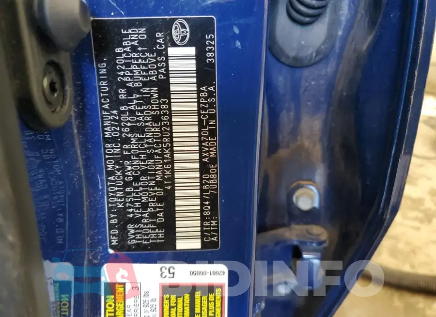 4T1K61AK5RU236383 Photo# 12