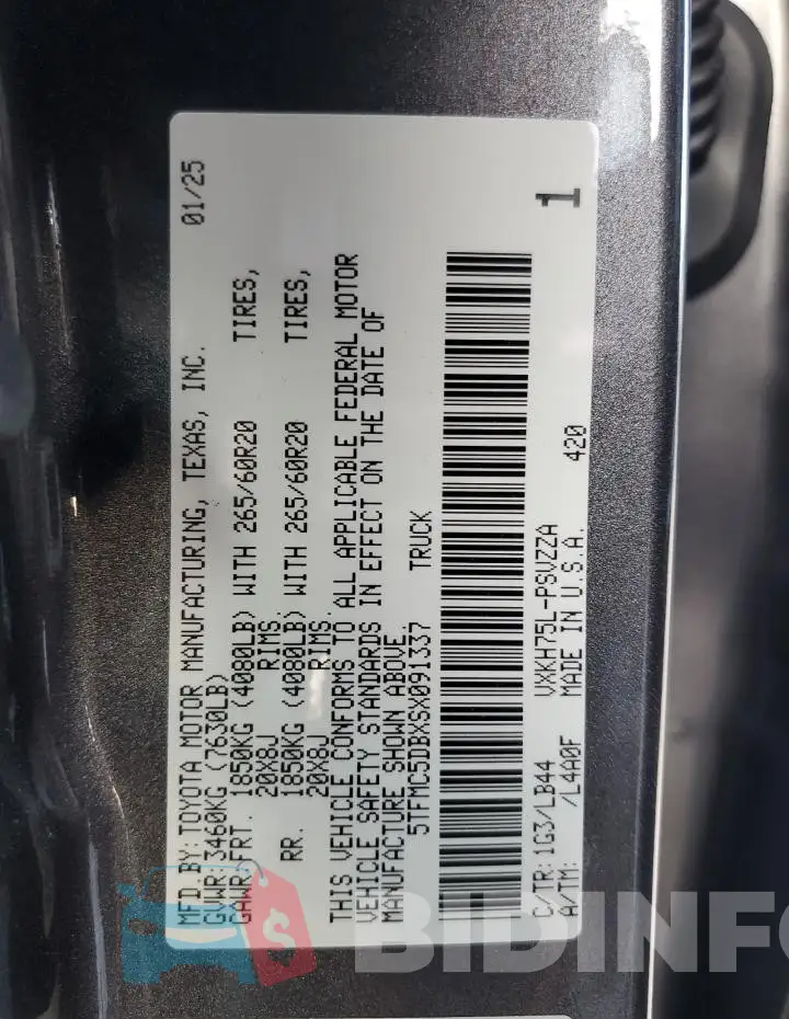5TFMC5DBXSX091337 Photo# 13