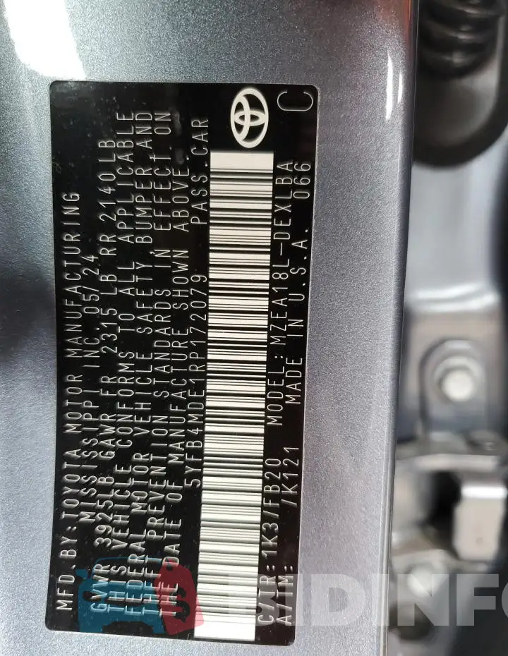 5YFB4MDE1RP172079 Photo# 13