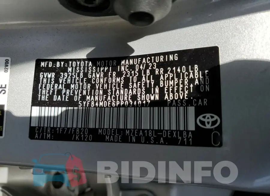 5YFB4MDE6PP034017 Photo# 12
