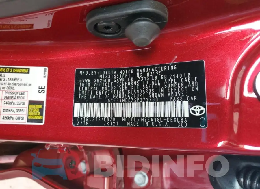 5YFB4MDE7SP272760 Photo# 12