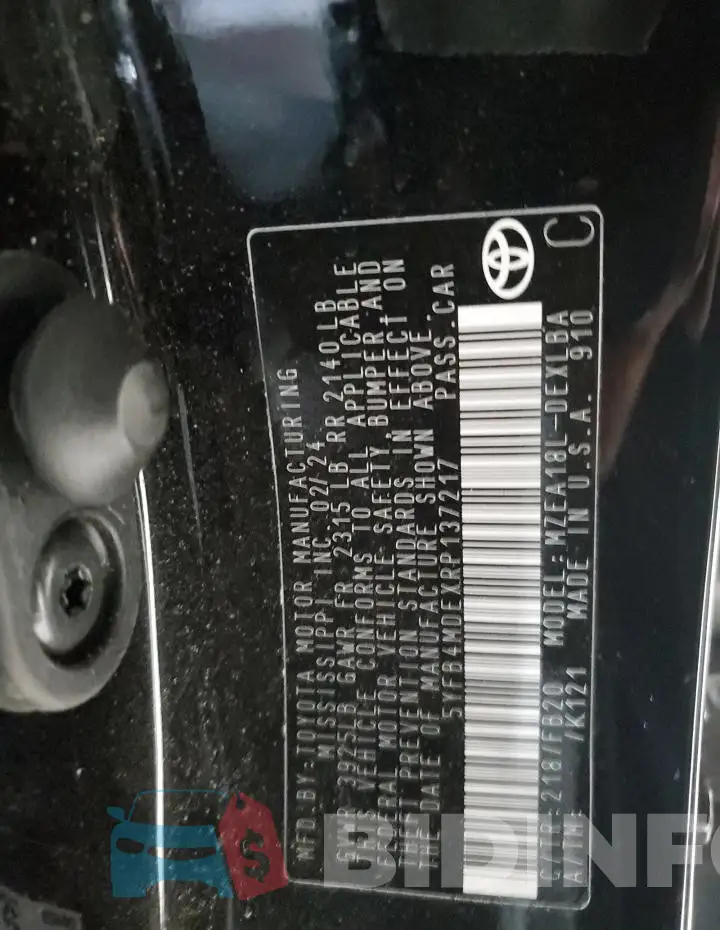 5YFB4MDEXRP137217 Photo# 12