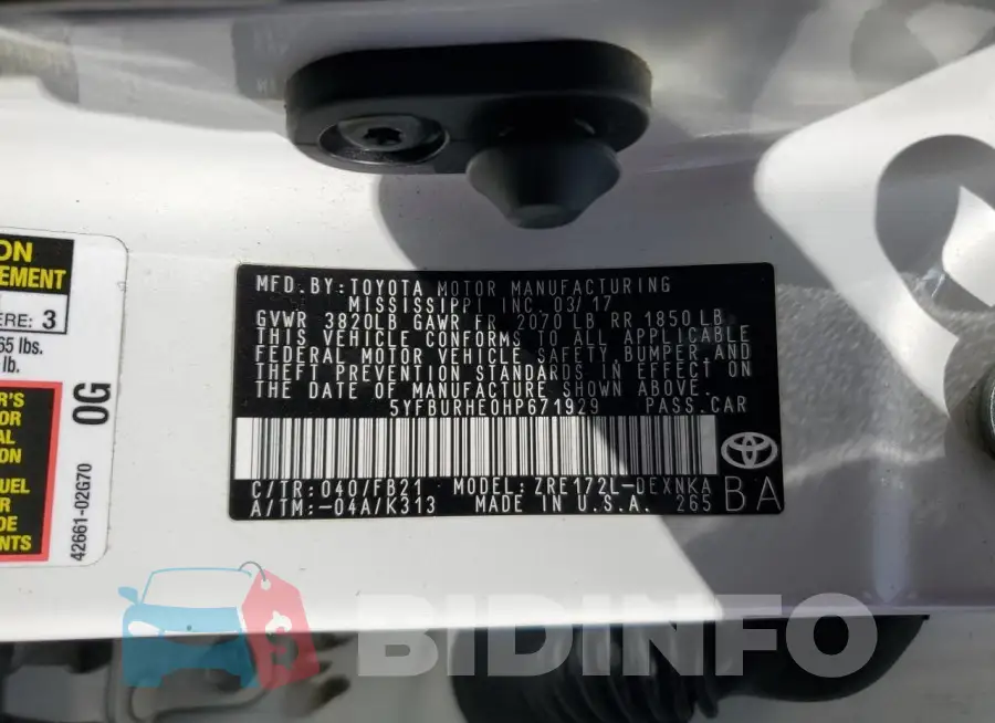5YFBURHE0HP671929 Photo# 13