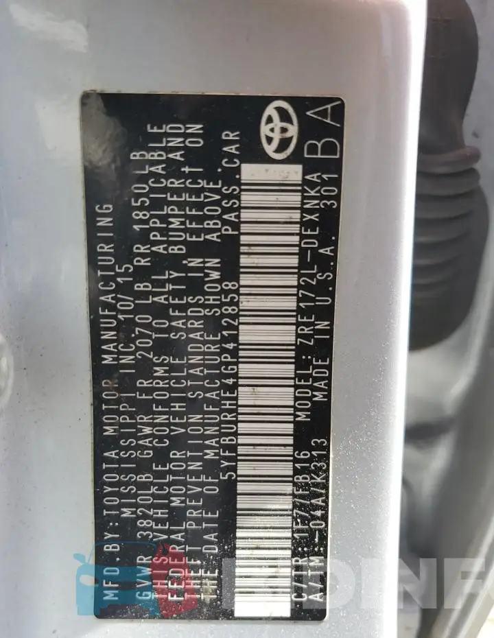 5YFBURHE4GP412858 Photo# 12