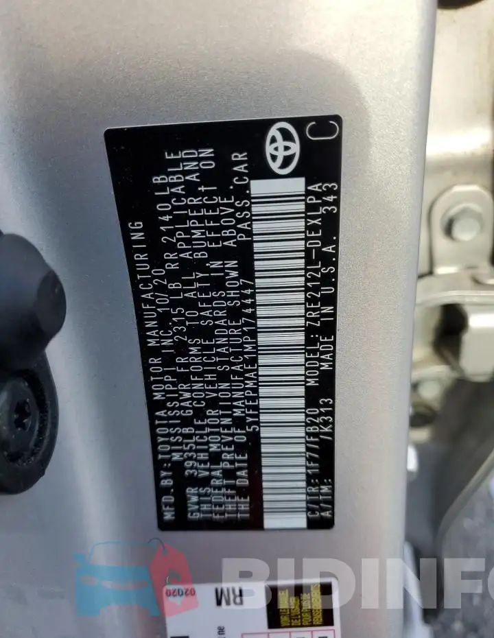 5YFEPMAE1MP174447 Photo# 12