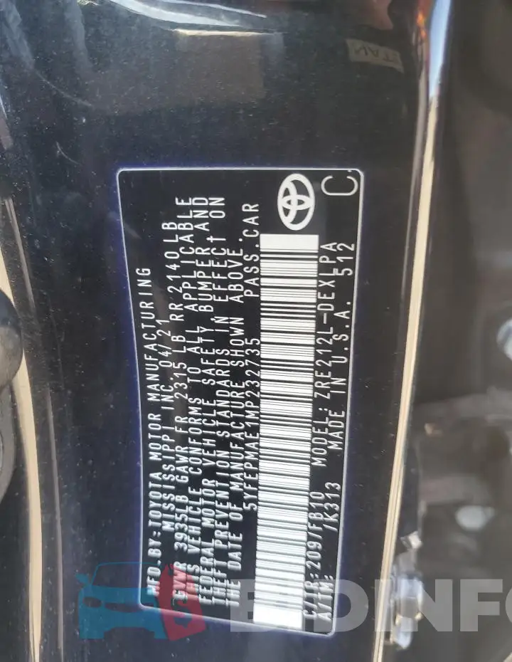 5YFEPMAE1MP232735 Photo# 12