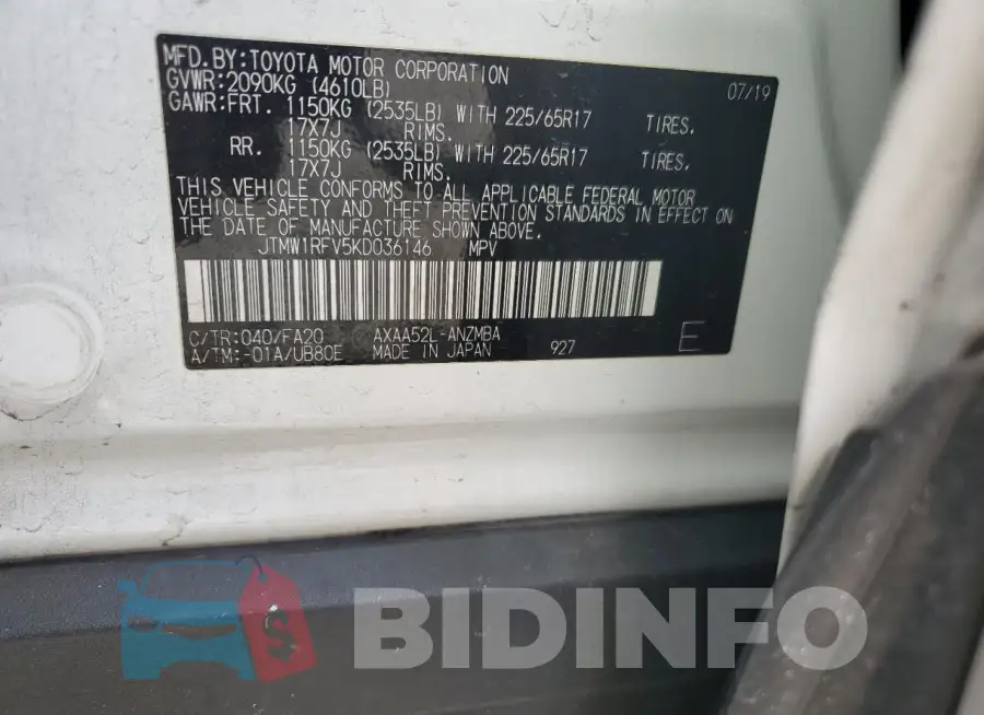 JTMW1RFV5KD036146 Photo# 13