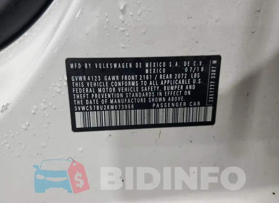 3VWC57BU2KM073956 Photo# 12