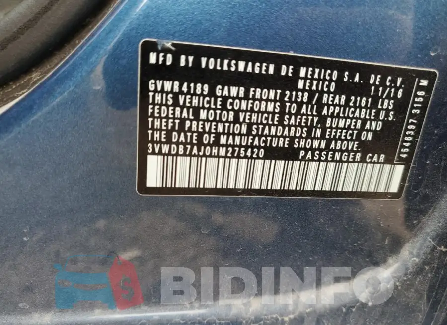 3VWDB7AJ0HM275420 Photo# 12