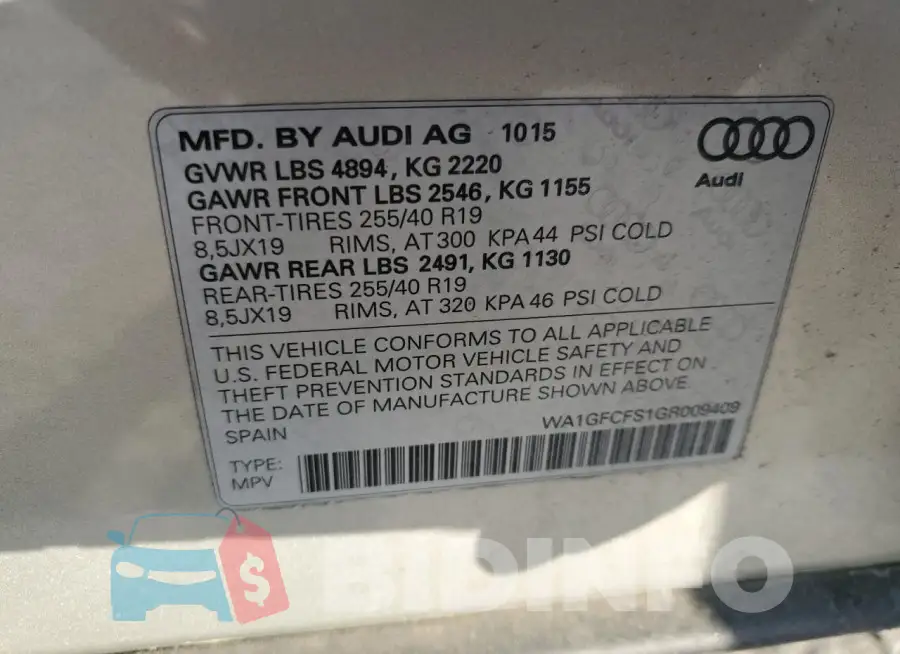 WA1GFCFS1GR009409 Photo# 13