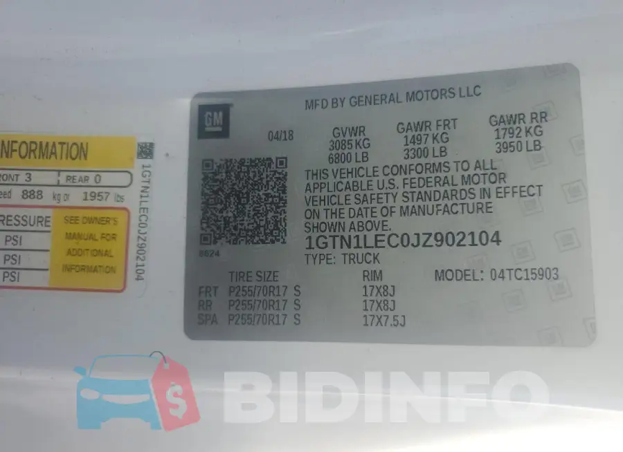 1GTN1LEC0JZ902104 Photo# 12