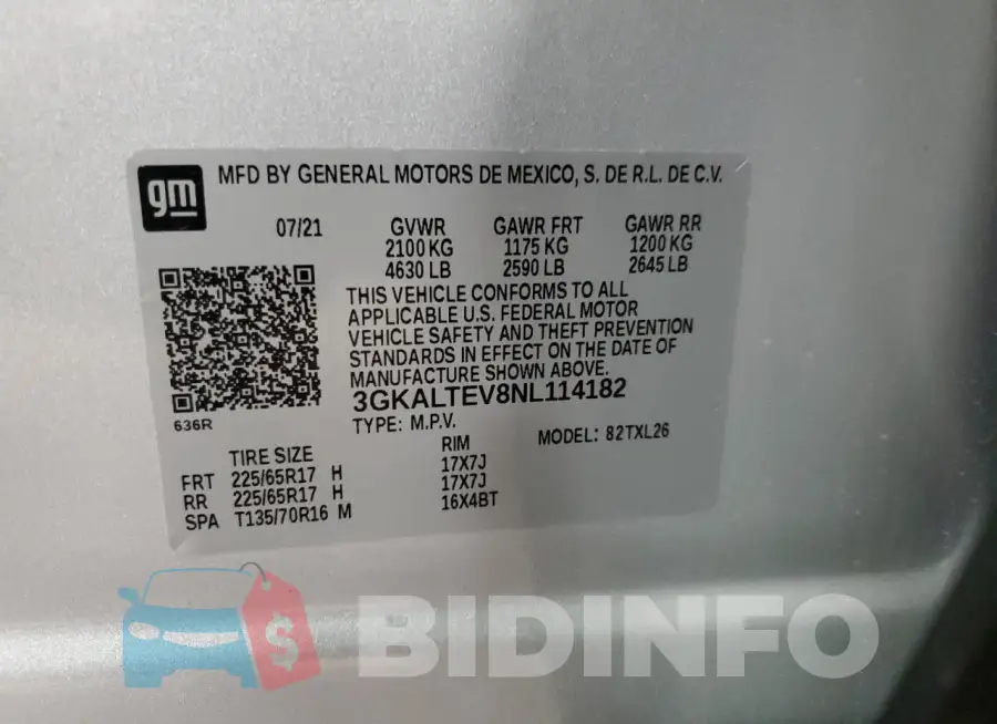 3GKALTEV8NL114182 Photo# 13