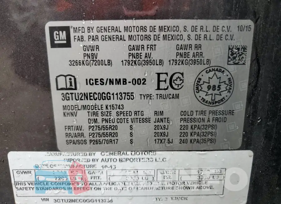 3GTU2NEC0GG113755 Photo# 12
