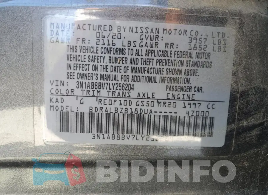 3N1AB8BV7LY256204 Photo# 12