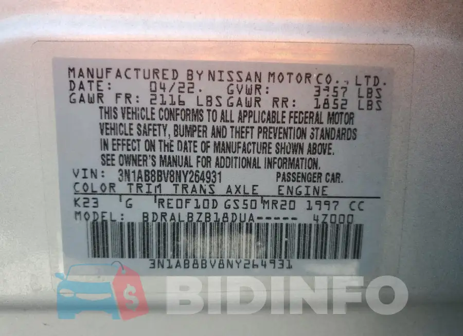 3N1AB8BV8NY264931 Photo# 12