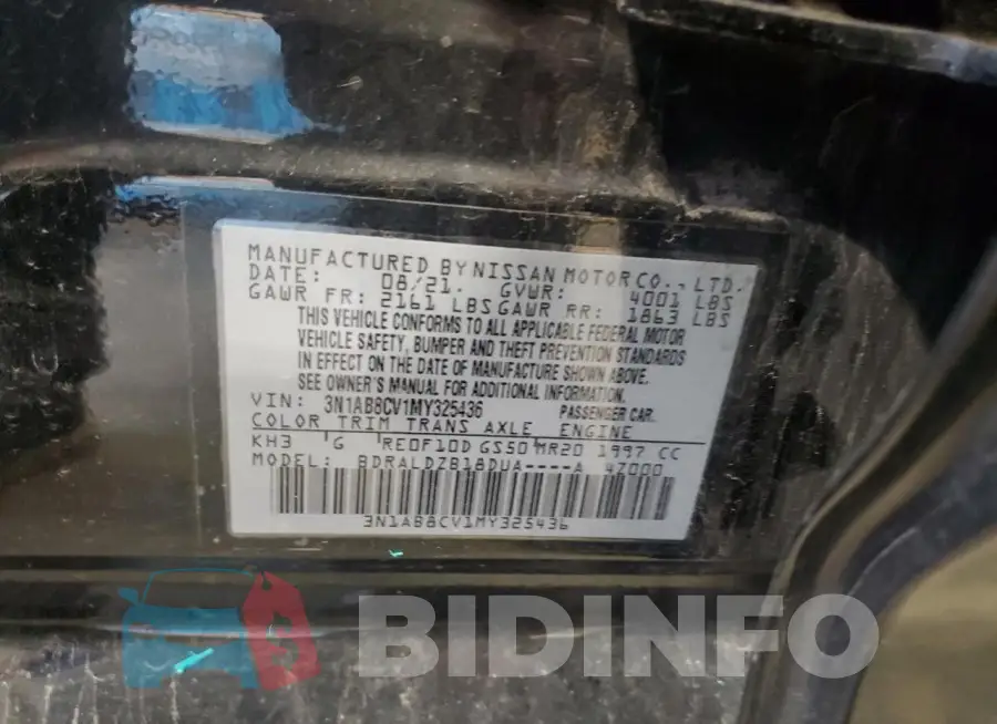 3N1AB8CV1MY325436 Photo# 12