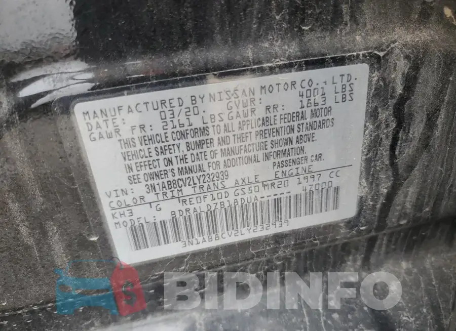 3N1AB8CV2LY232939 Photo# 13