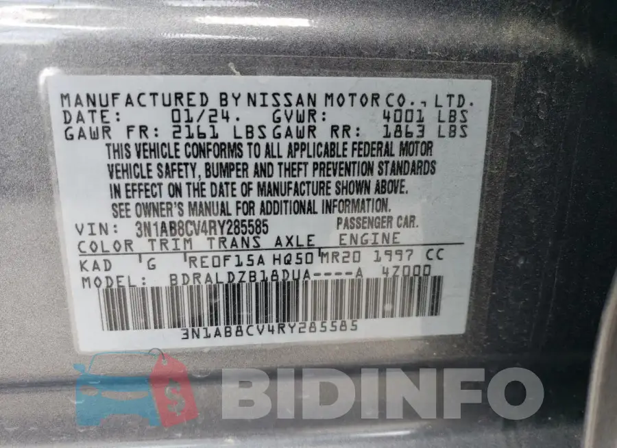 3N1AB8CV4RY285585 Photo# 12