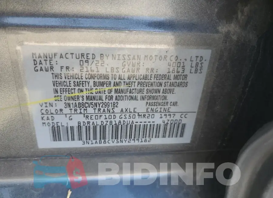 3N1AB8CV5NY299182 Photo# 13