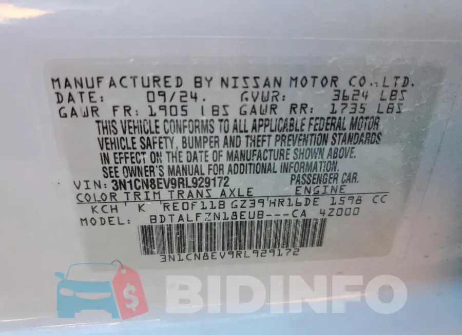 3N1CN8EV9RL929172 Photo# 13