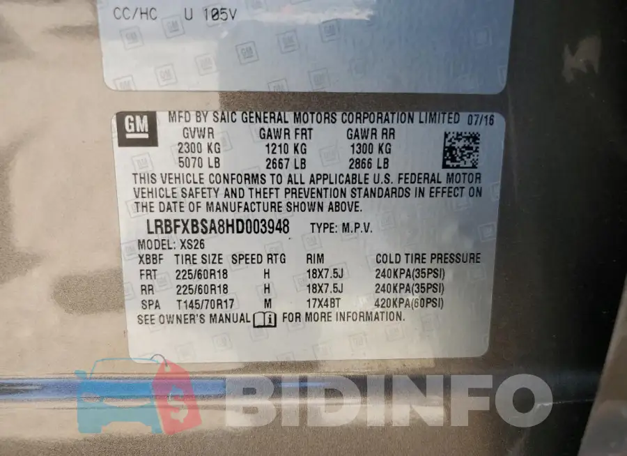 LRBFXBSA8HD003948 Photo# 14