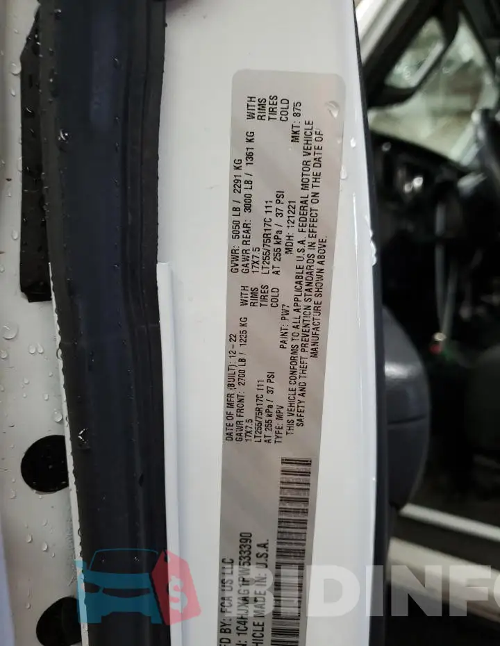 1C4HJXAG1PW533390 Photo# 12