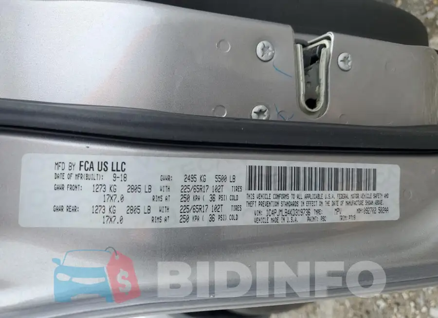 1C4PJMLB4KD319736 Photo# 13