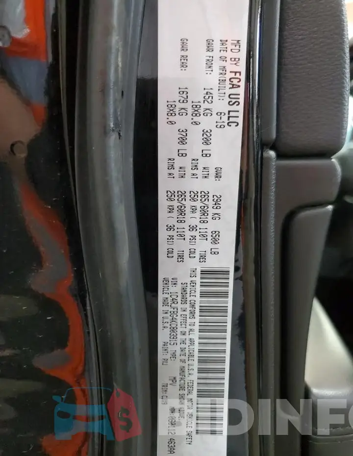 1C4RJFBG4KC803915 Photo# 13