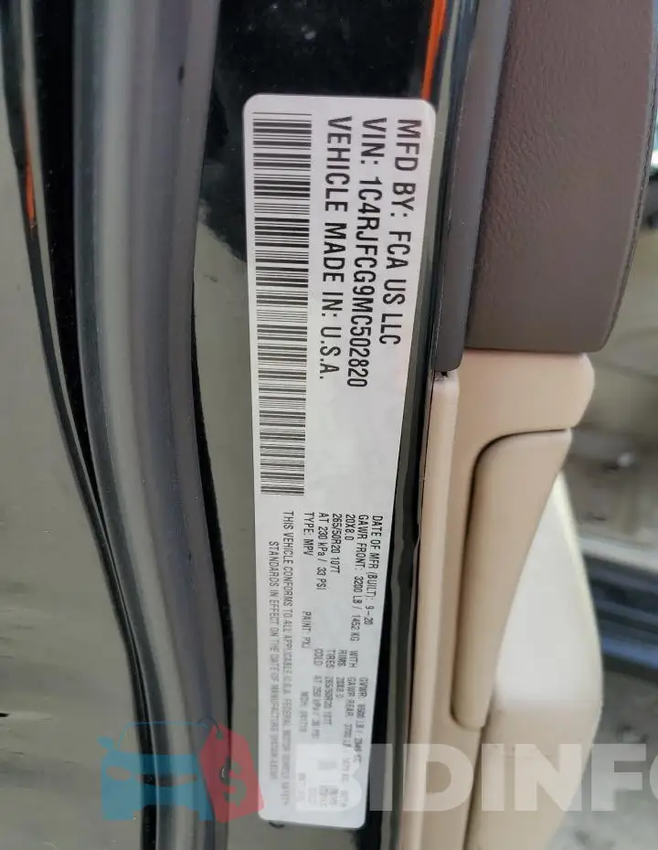 1C4RJFCG9MC502820 Photo# 14