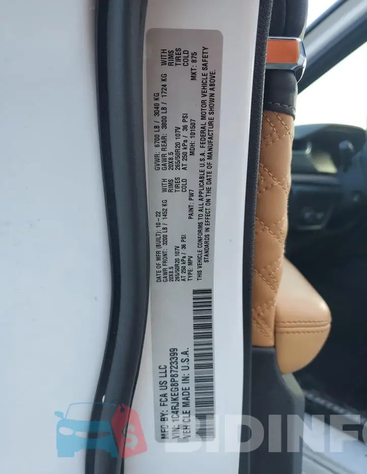 1C4RJKEG8P8723399 Photo# 14