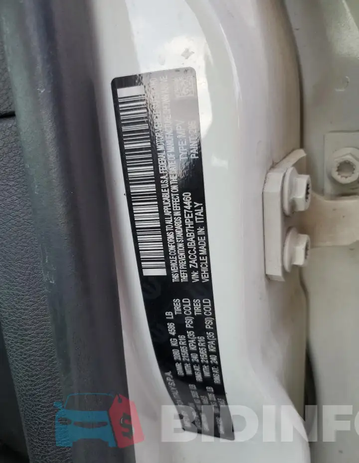 ZACCJBAB7HPE74460 Photo# 13