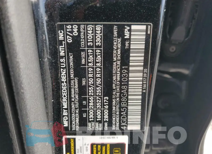 4JGDA5JB8GA810391 Photo# 13