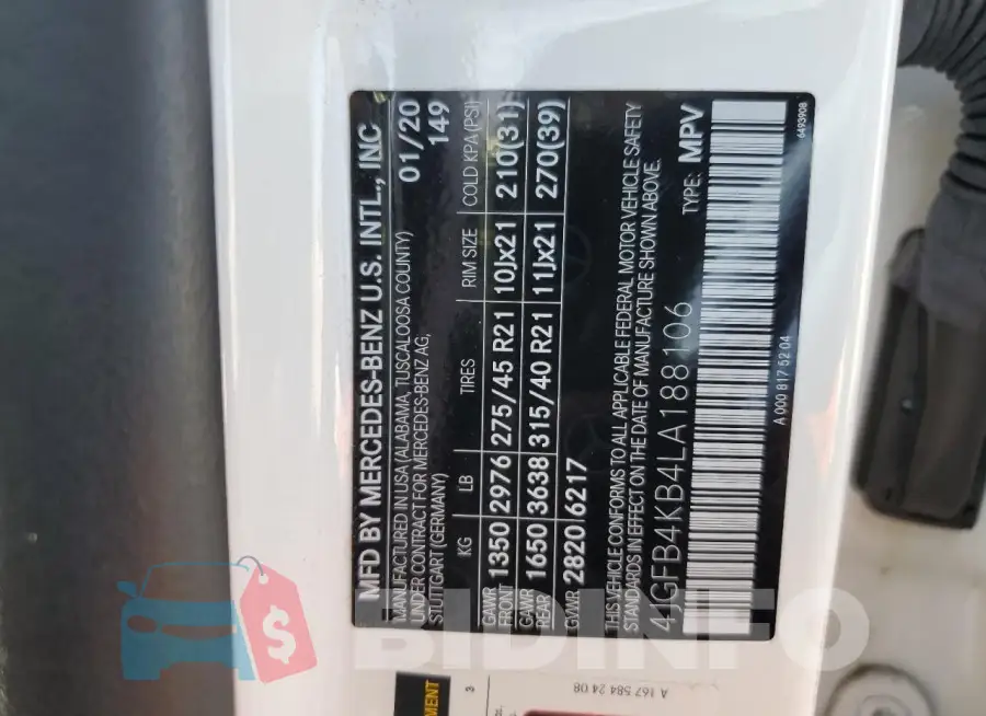 4JGFB4KB4LA188106 Photo# 13
