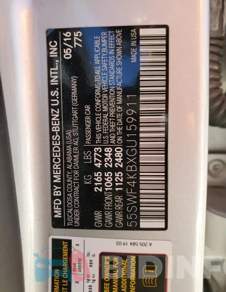 55SWF4KBXGU159911 Photo# 12